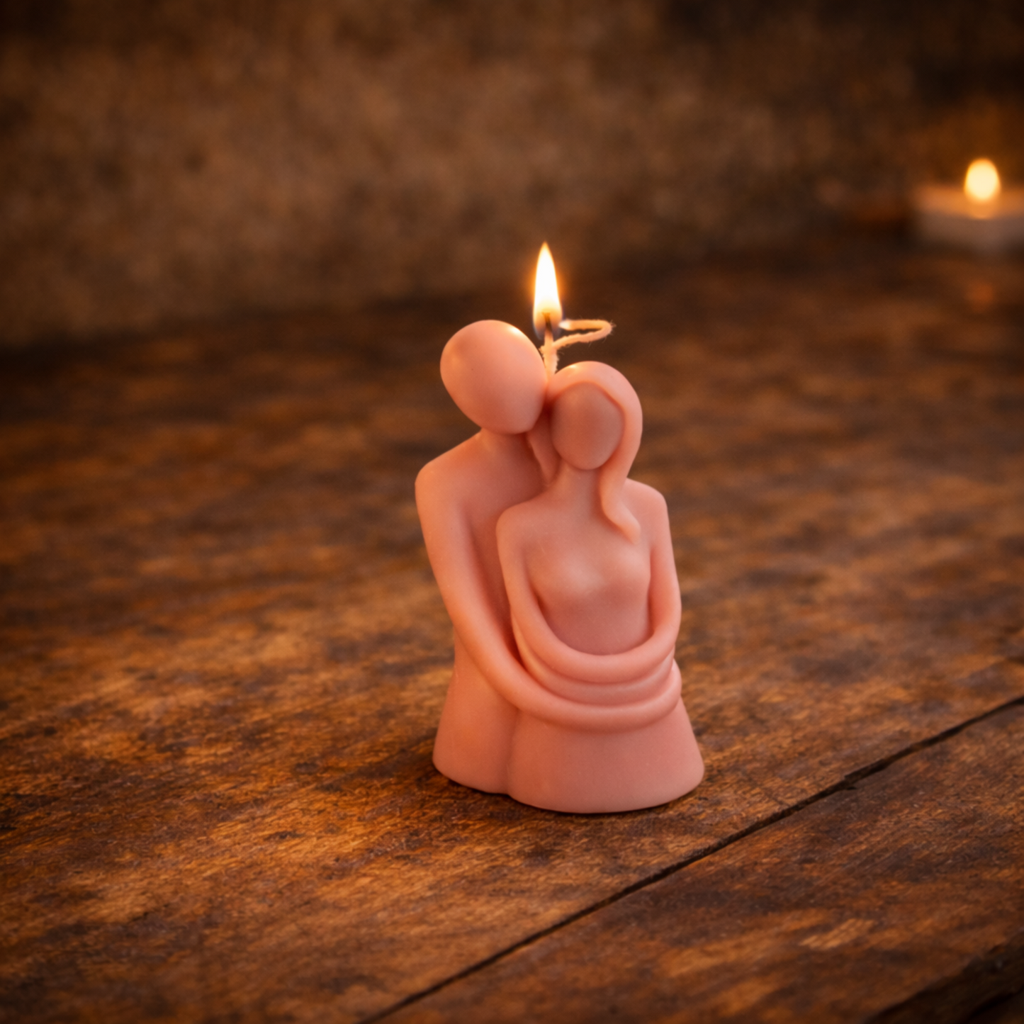 Embrace Love Couple Sculpted Candle