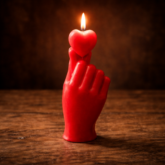 Heart Flame Hand Candle