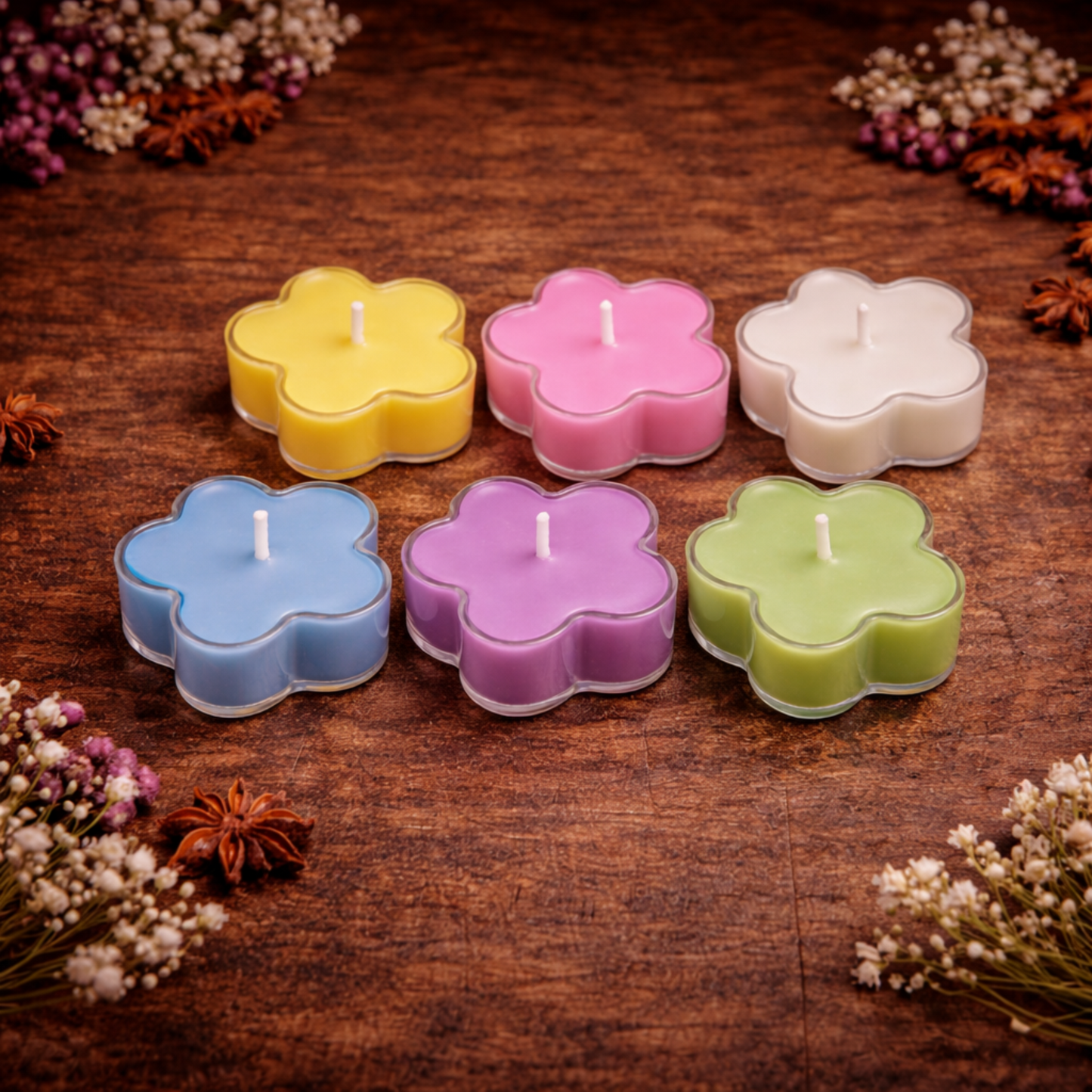 Flower Tea Light Candles