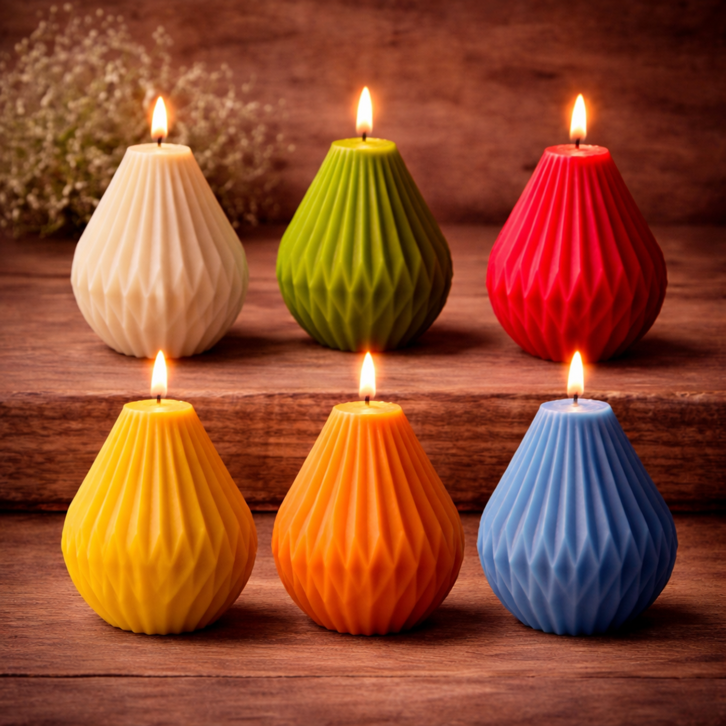 Pear-Shaped Decorative Candles
