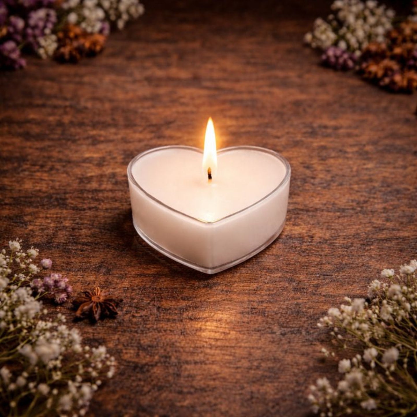 Heart-Shaped Tea Light Candle