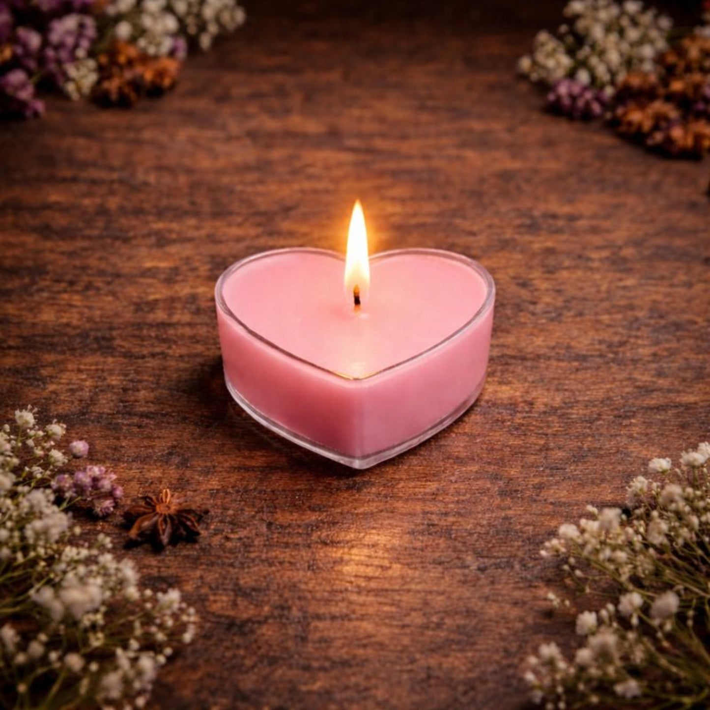 Heart-Shaped Tea Light Candle