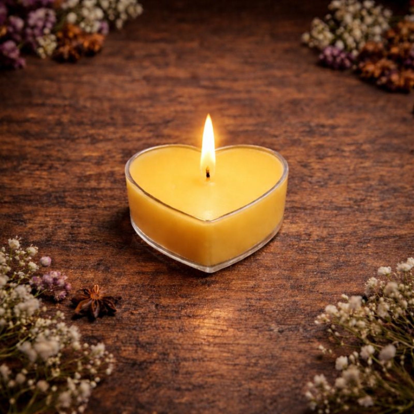 Heart-Shaped Tea Light Candle