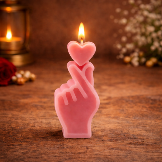 Finger Heart Hand Candle