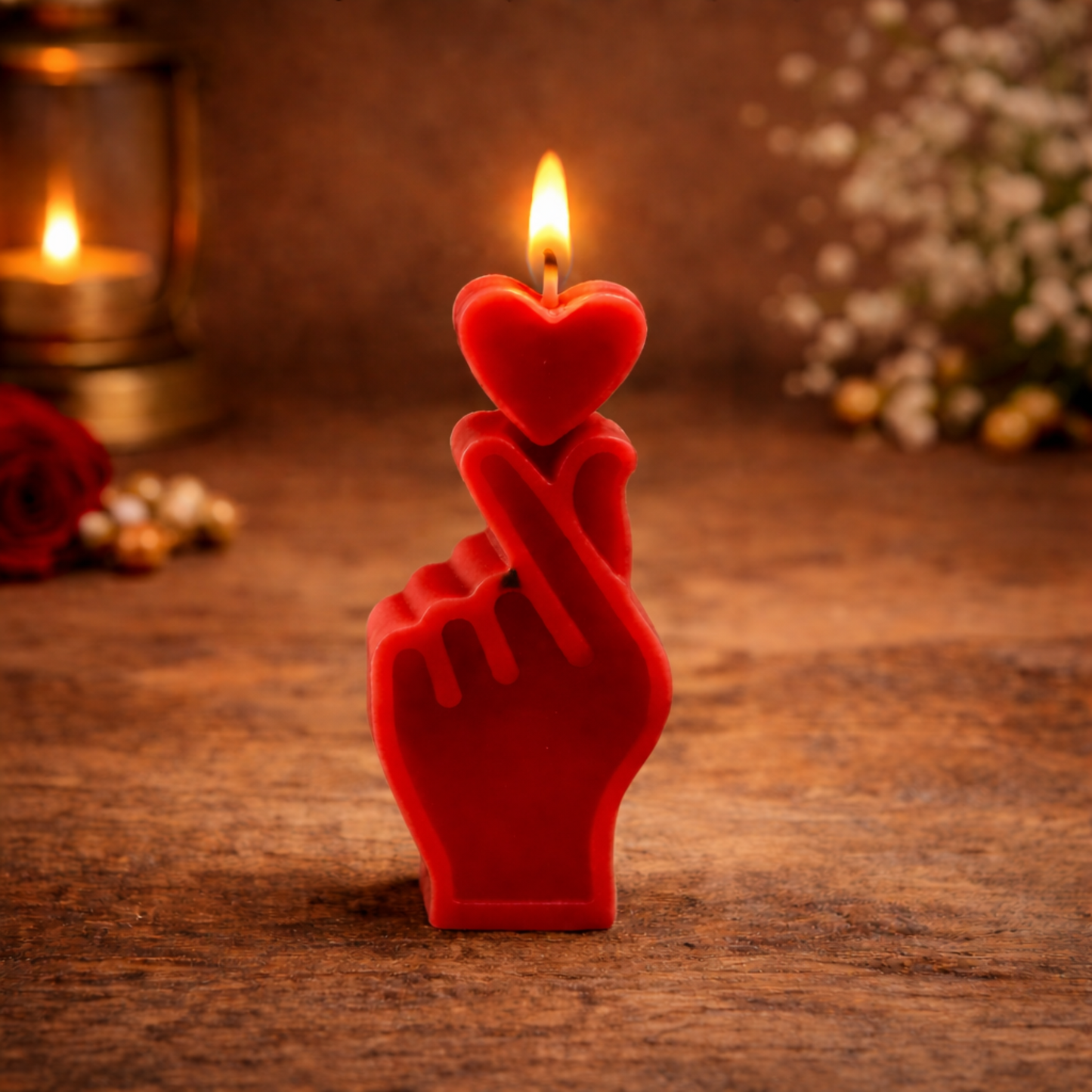 Finger Heart Hand Candle