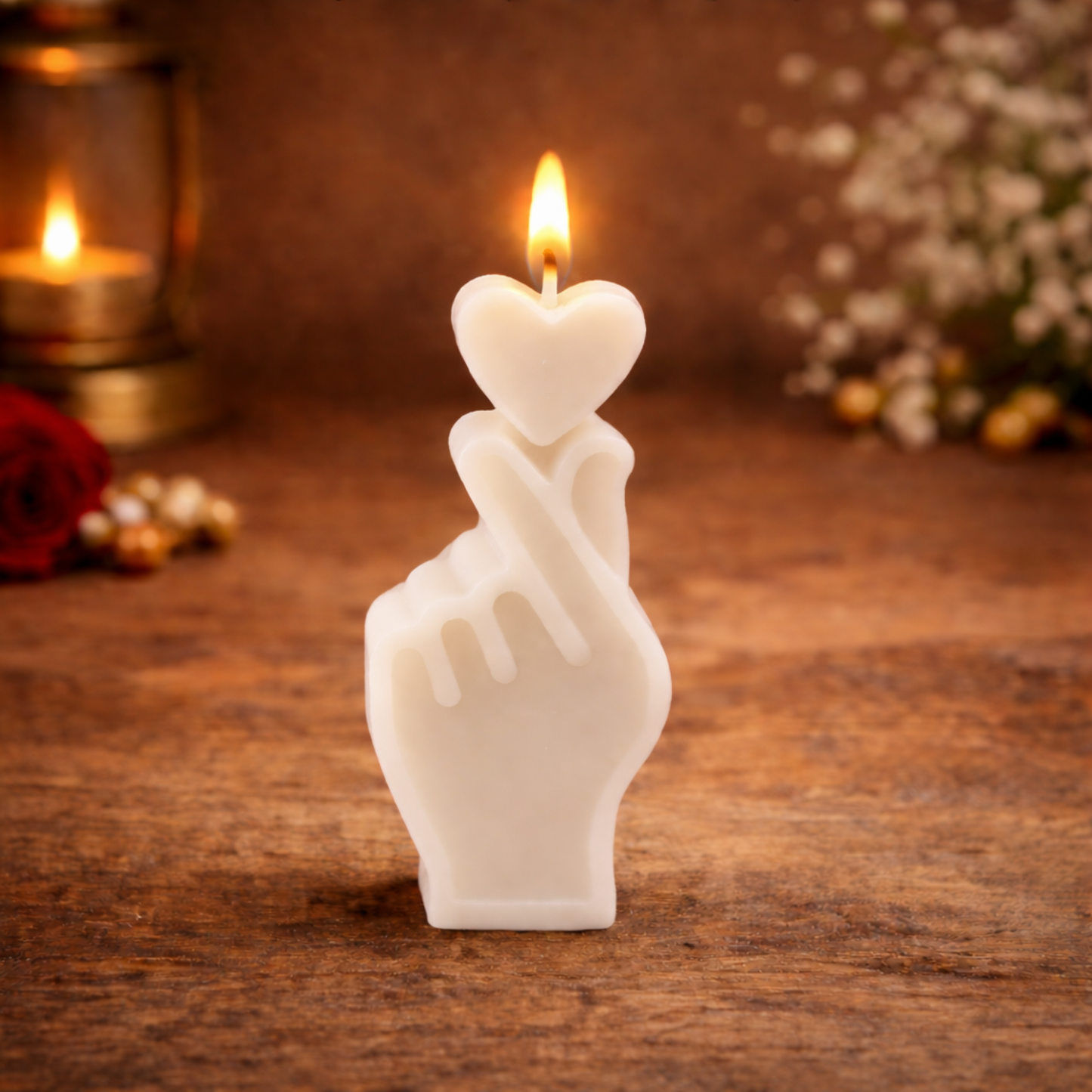 Finger Heart Hand Candle