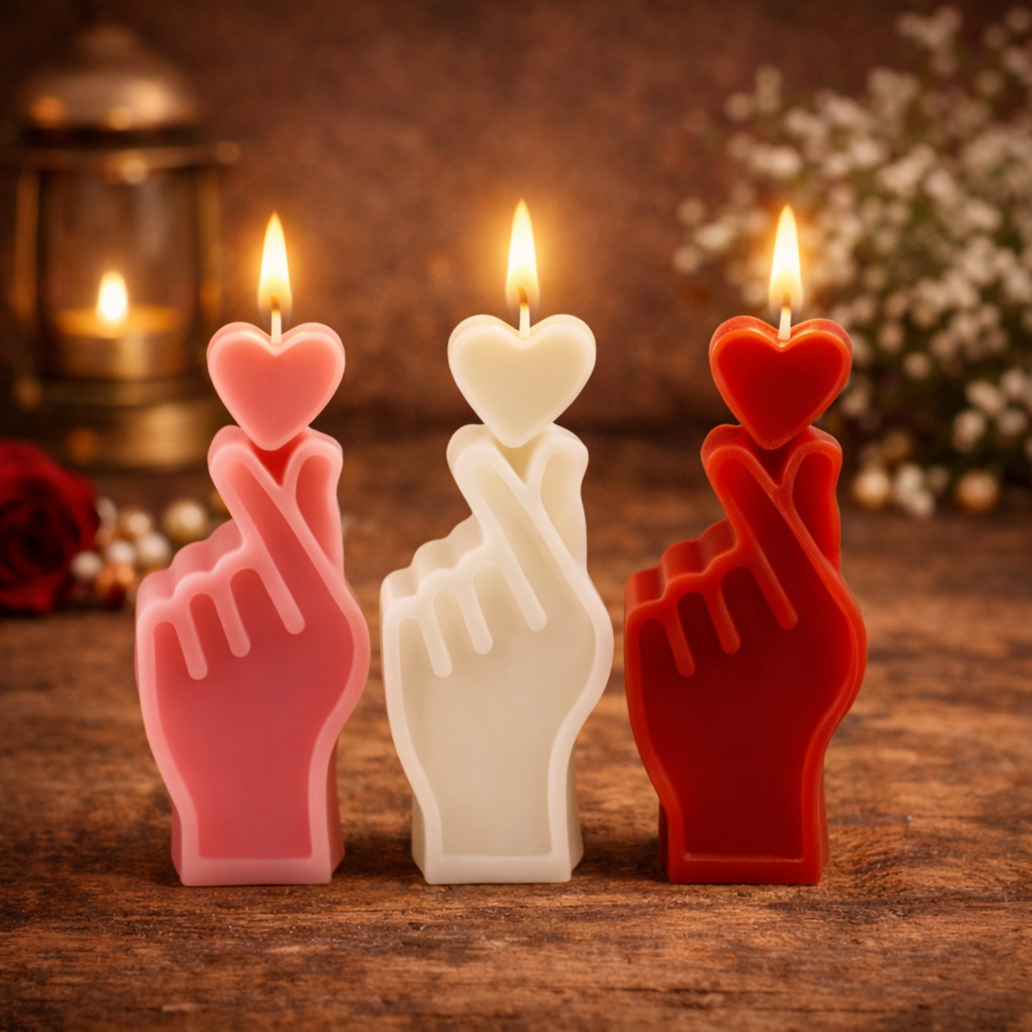 Finger Heart Hand Candle