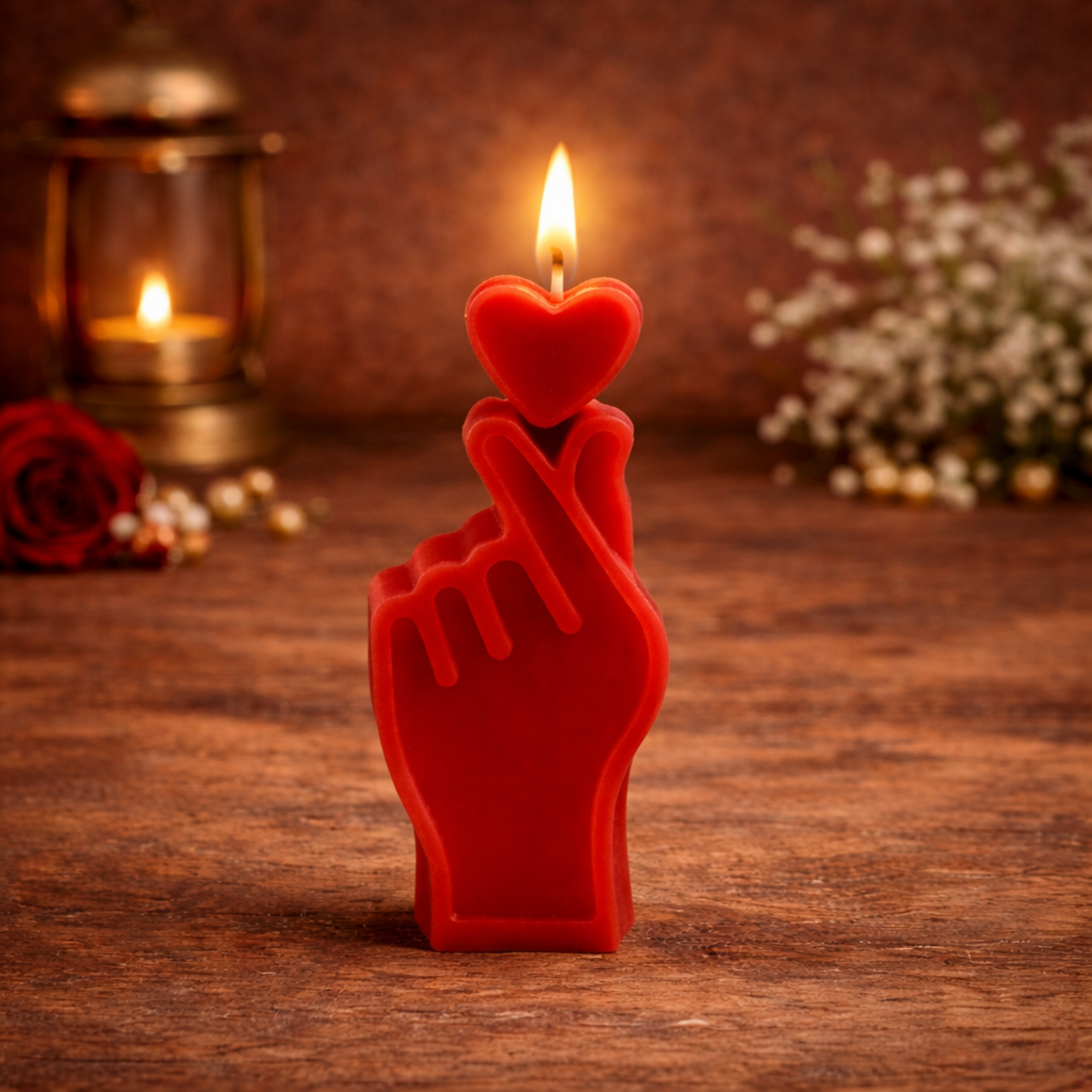 Finger Heart Hand Candle