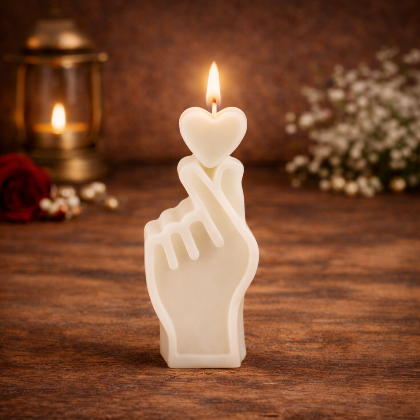 Finger Heart Hand Candle
