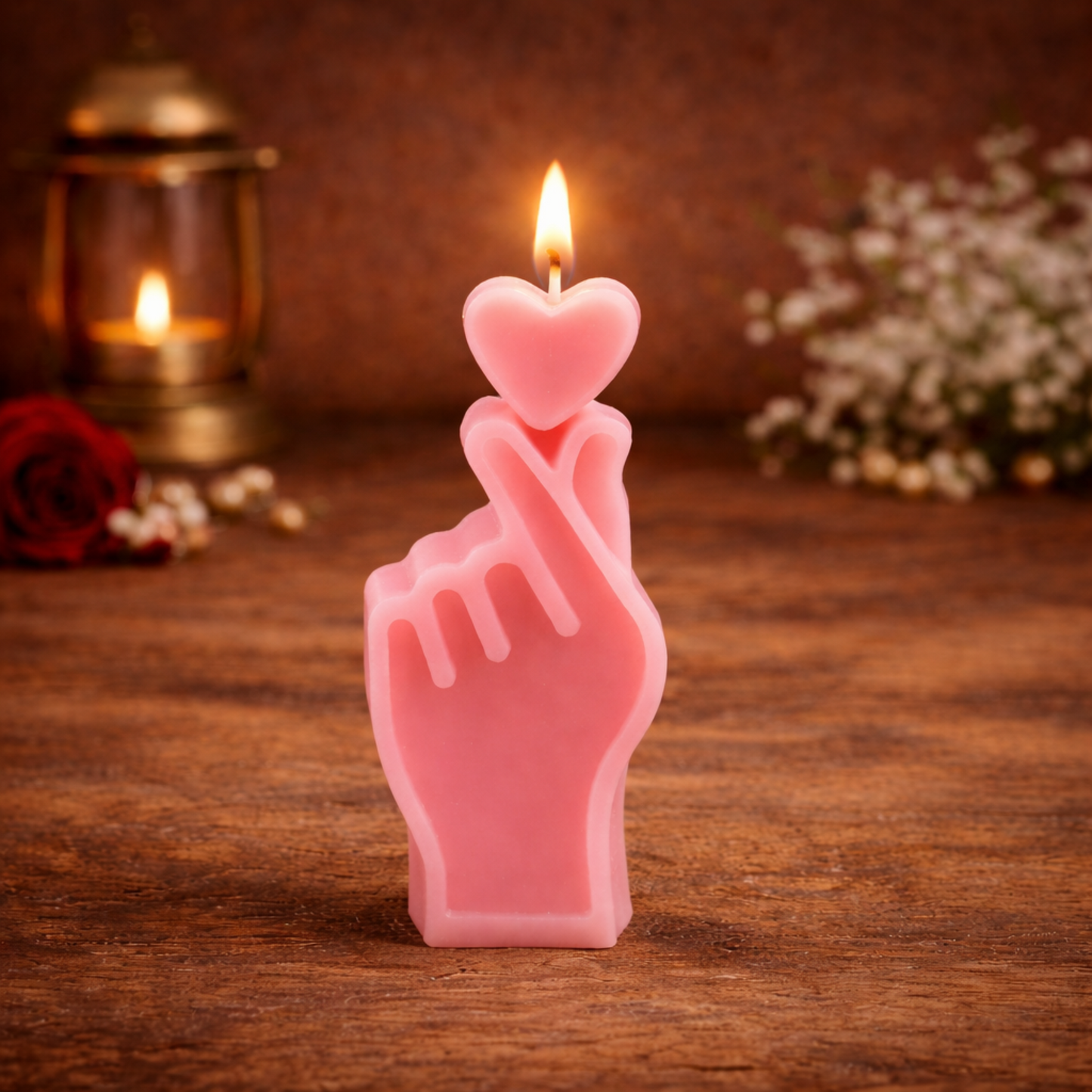 Finger Heart Hand Candle