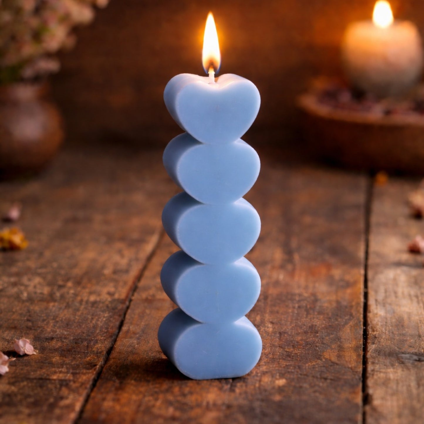 love symbol candles