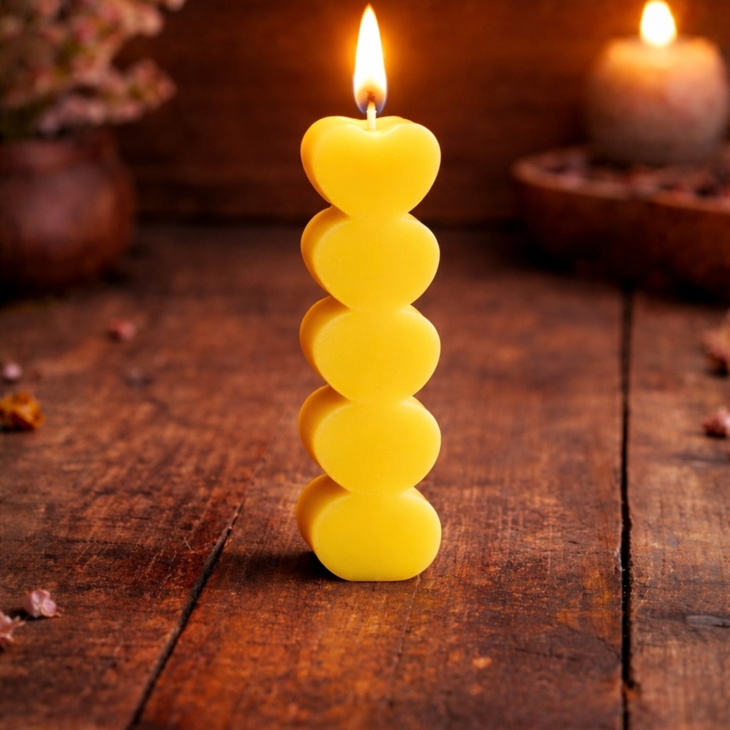 love symbol candles